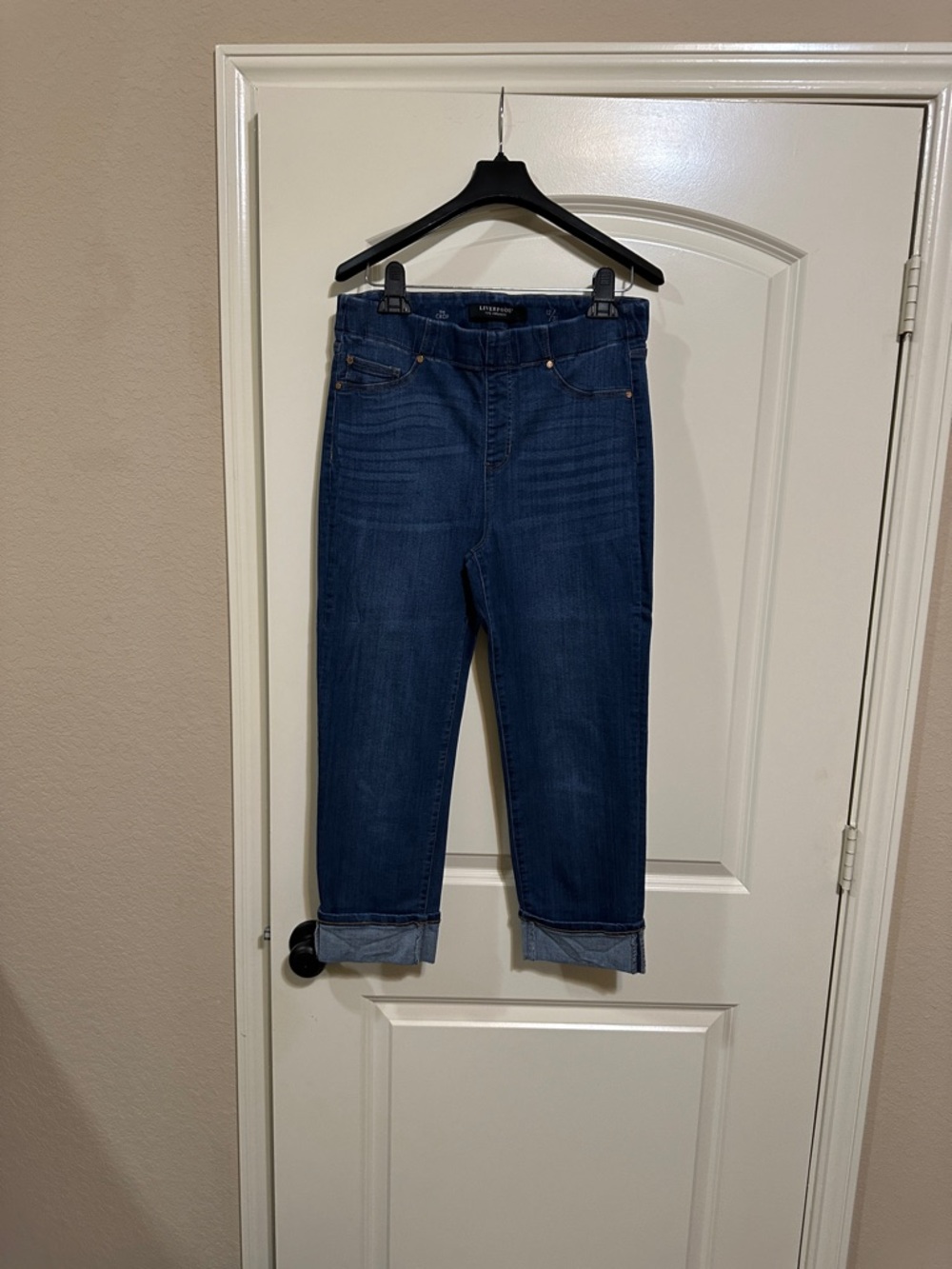 Liverpool Los Angeles Dark Indigo Cropped Jeans